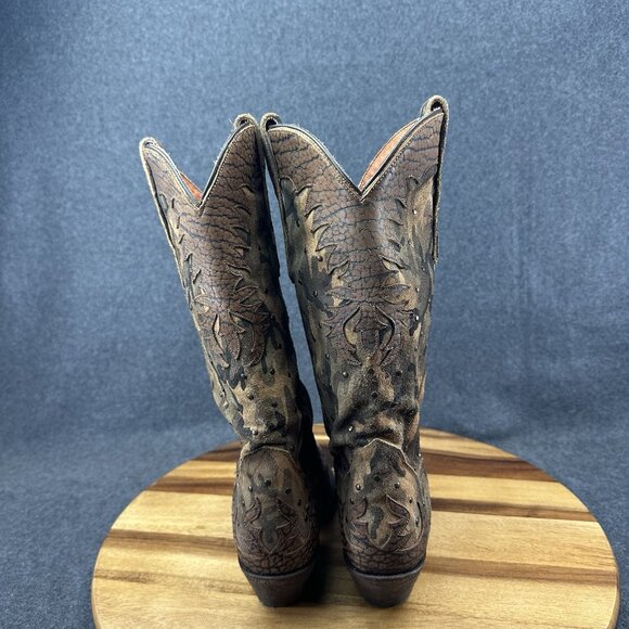Dan Post Western Boots Womens Nvisible Retro Camo Sniptoe Brown DP3597 Sz 7.5M - Picture 5 of 10